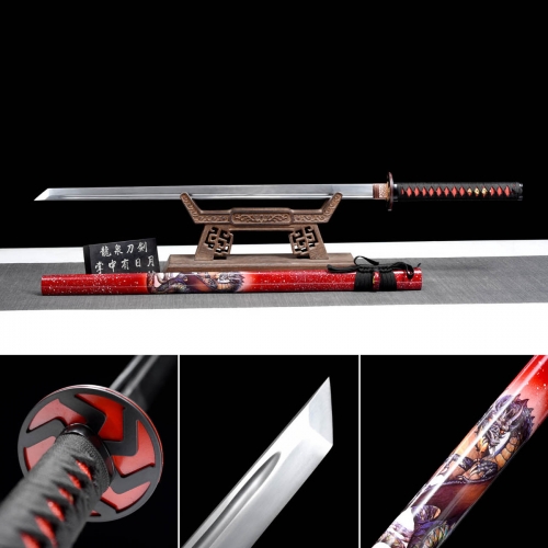 Handmade Eye of Hell Ninjato,Japanese samurai sword,Real Ninjato,High-performance rail steel