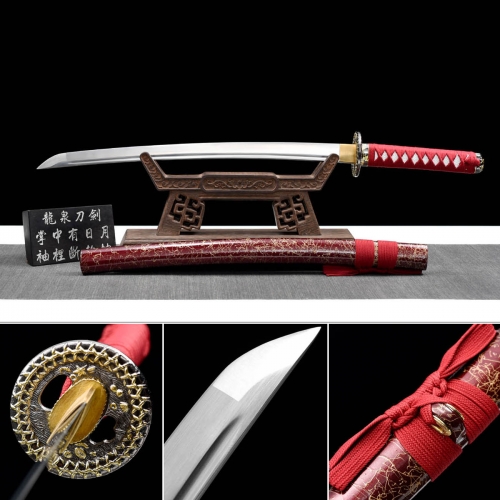 Handmade Poseidon Wakizashi,Japanese samurai sword,Real Wakizashi,High-performance manganese steel