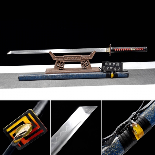 Handmade Thousand Changes Ninjato,Japanese samurai sword,Real Ninjato,High-performance manganese steel,earth burning blade