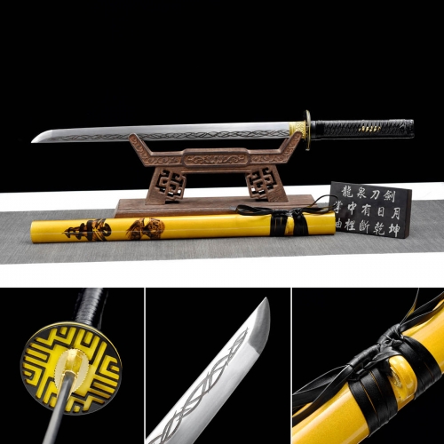 Handmade Black Mamba Ninjato,Japanese samurai sword,Real Ninjato,High-performance rail steel