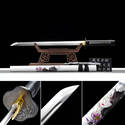 Handmade Enchanting Ninjato,Japanese samurai sword,Real Ninjato,High-performance rail steel