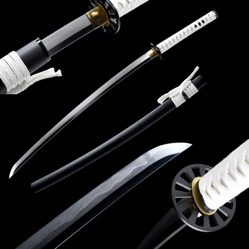 Clay tempered,Choji hamon blade,Japanese katana,Handmade Samurai sword,Full Tang